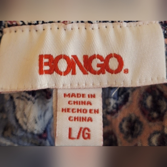 BONGO Floral Off-Shoulder Top - Blue and Red - Picture 5 of 6